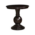Espresso Brown Round Pedestal Wood End Table B4743