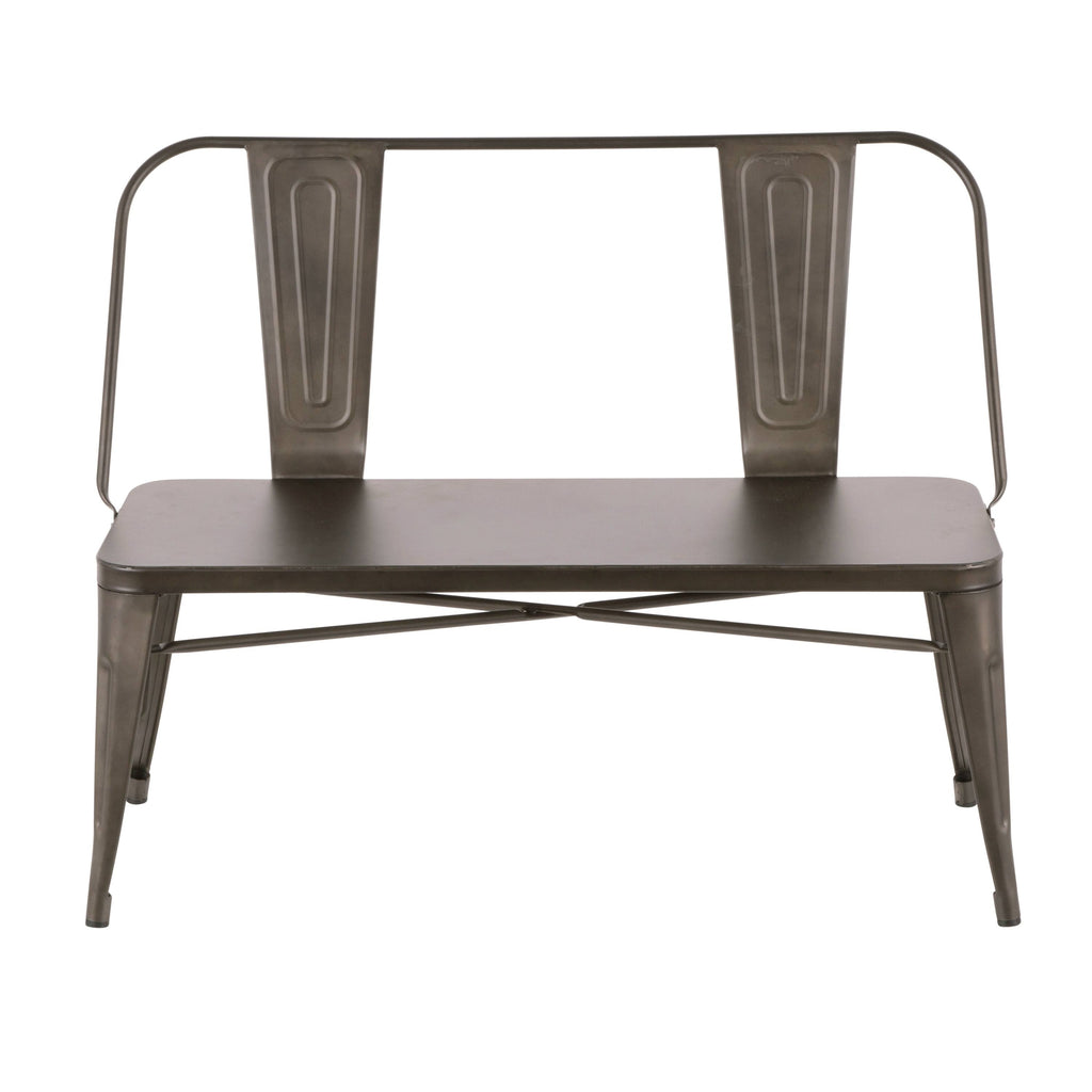 Antique Industrial Metal Bench C692133