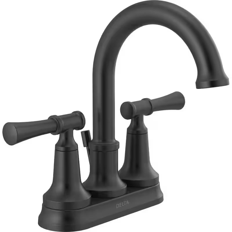 2-Handle Centerset Bathroom Faucet in Matte Black B318995