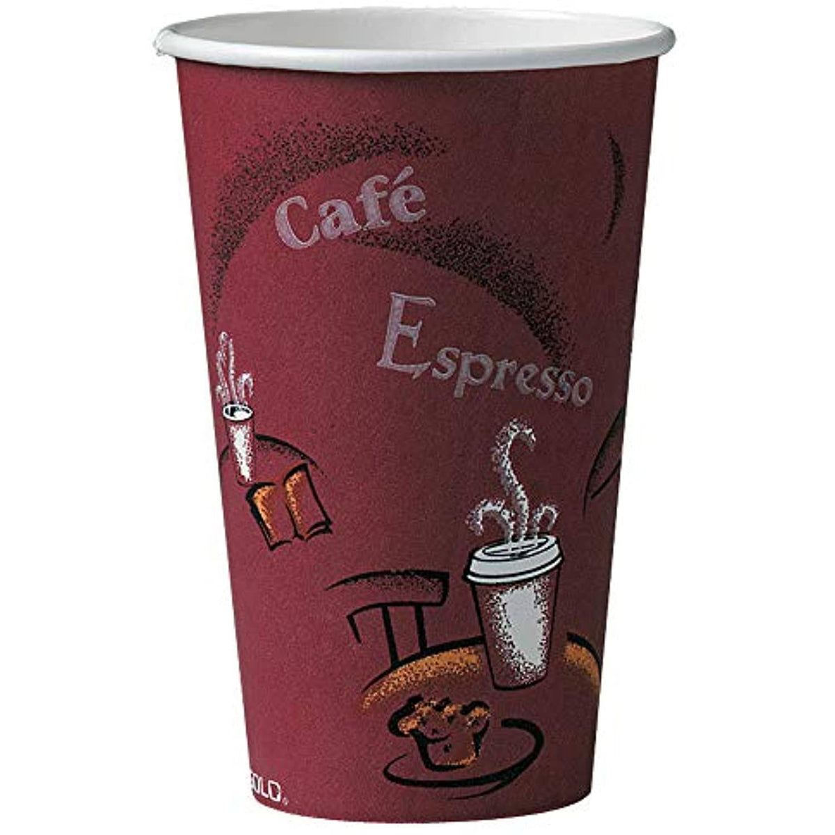 16 oz Bistro Paper Hot Cup (Case of 1000) M8365