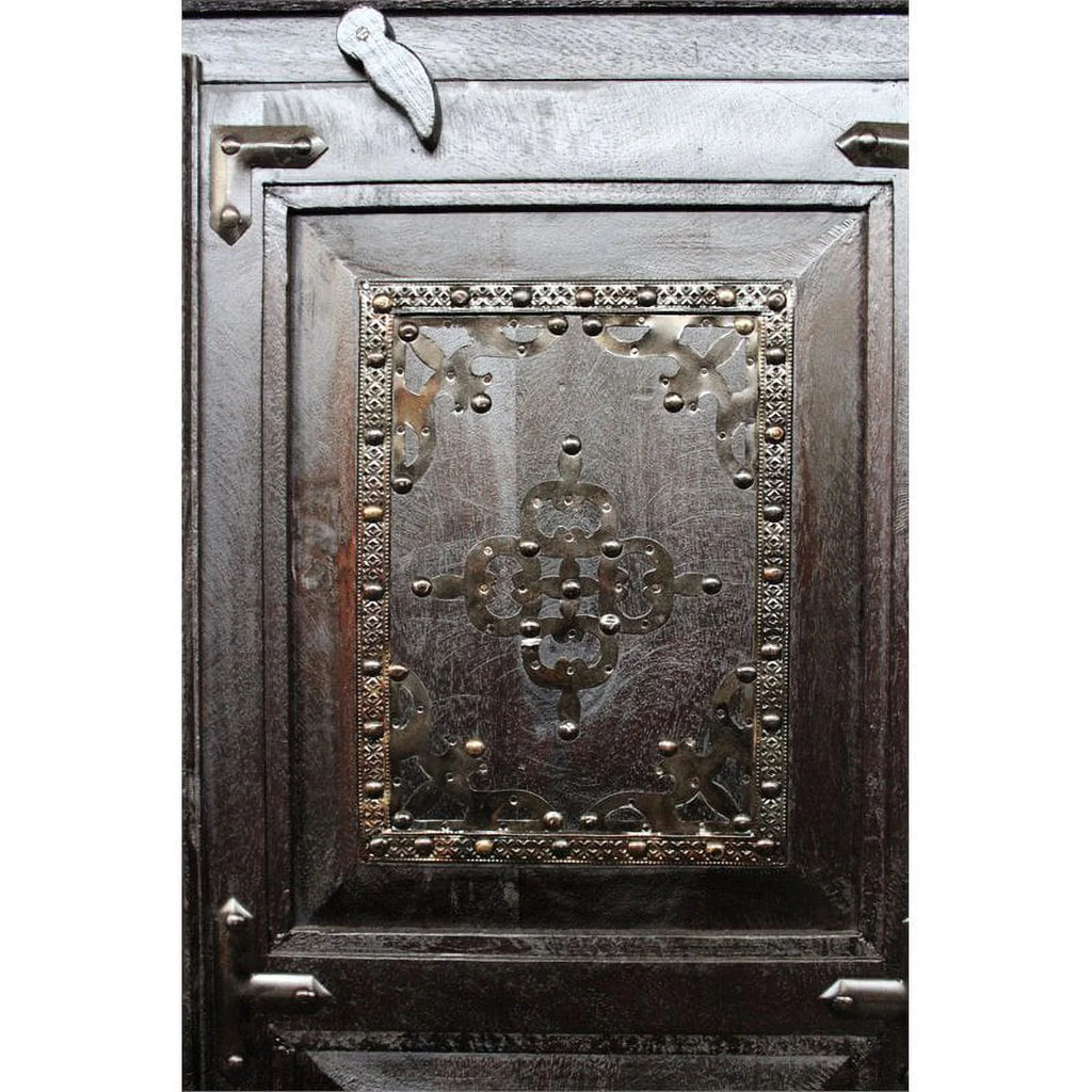Solid Wood 2 Door Cabinet in Brown O139