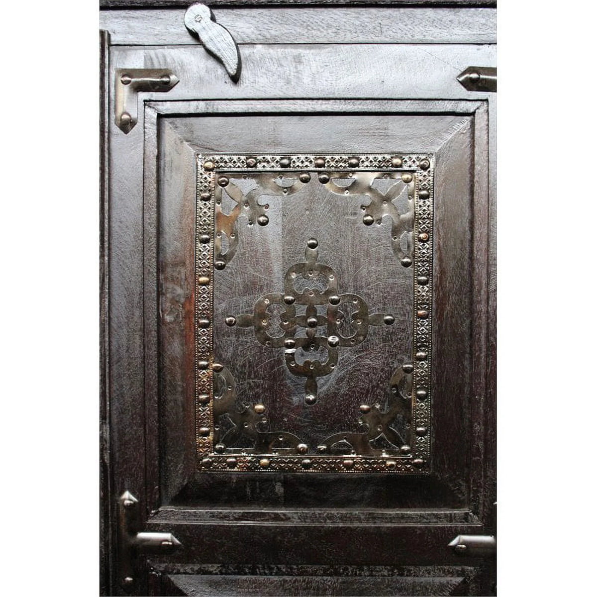 Solid Wood 2 Door Cabinet in Brown O139