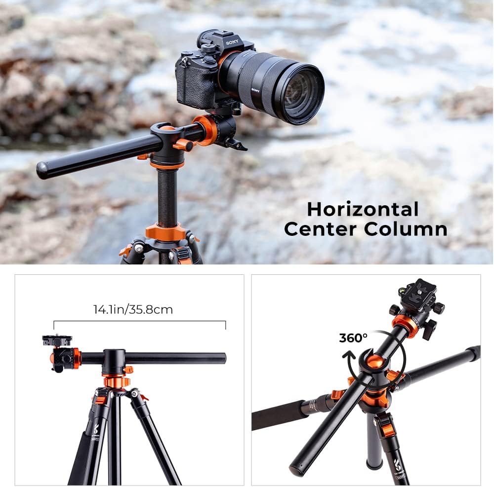 72 inch Aluminium Camera Tripod with 360 Degree Ball Head T400