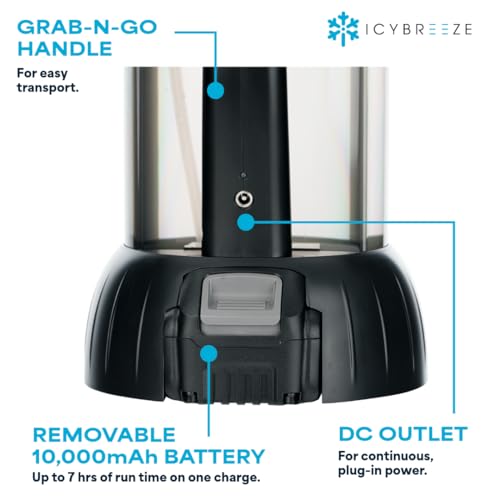 Portable Misting Fan with 10,000 mAH Battery and 1.5-Liter Water Tank M19483