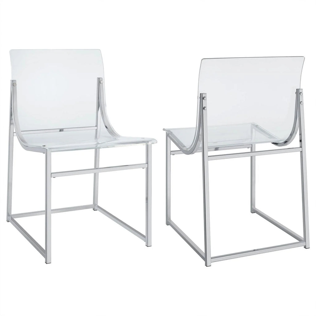 Modern Metal Acrylic Dining Side Chair L158227