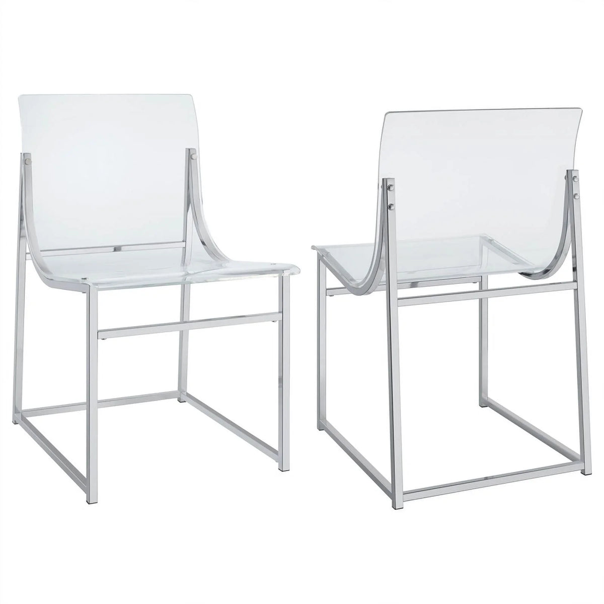 Modern Metal Acrylic Dining Side Chair L158227