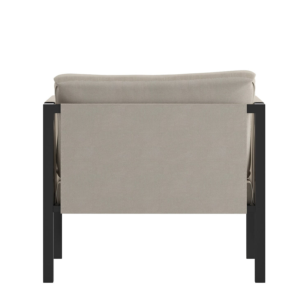 Light Gray Steel Patio Lounge Chair D1322