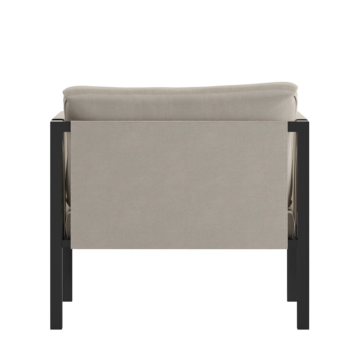 Light Gray Steel Patio Lounge Chair D1322