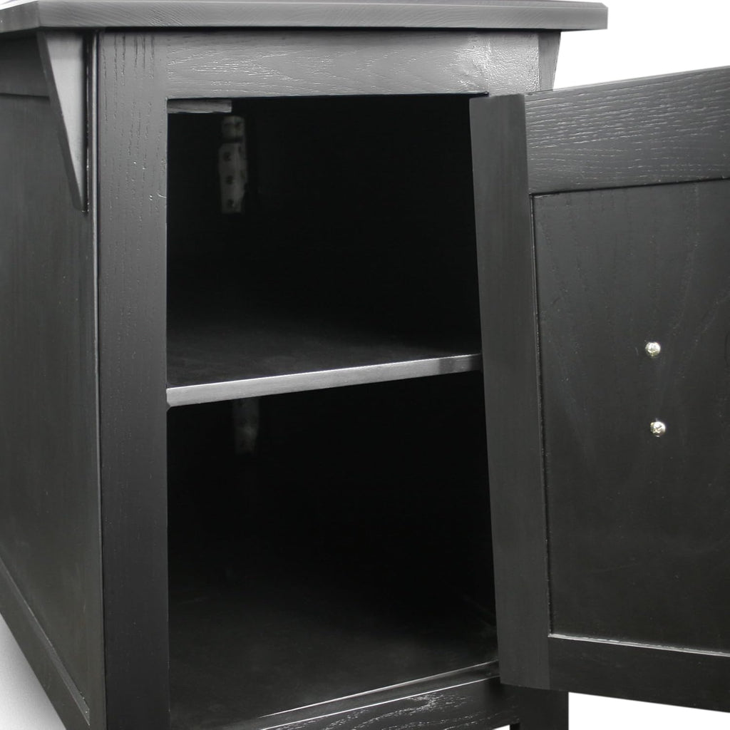 Slate Black Cabinet End Table T90294