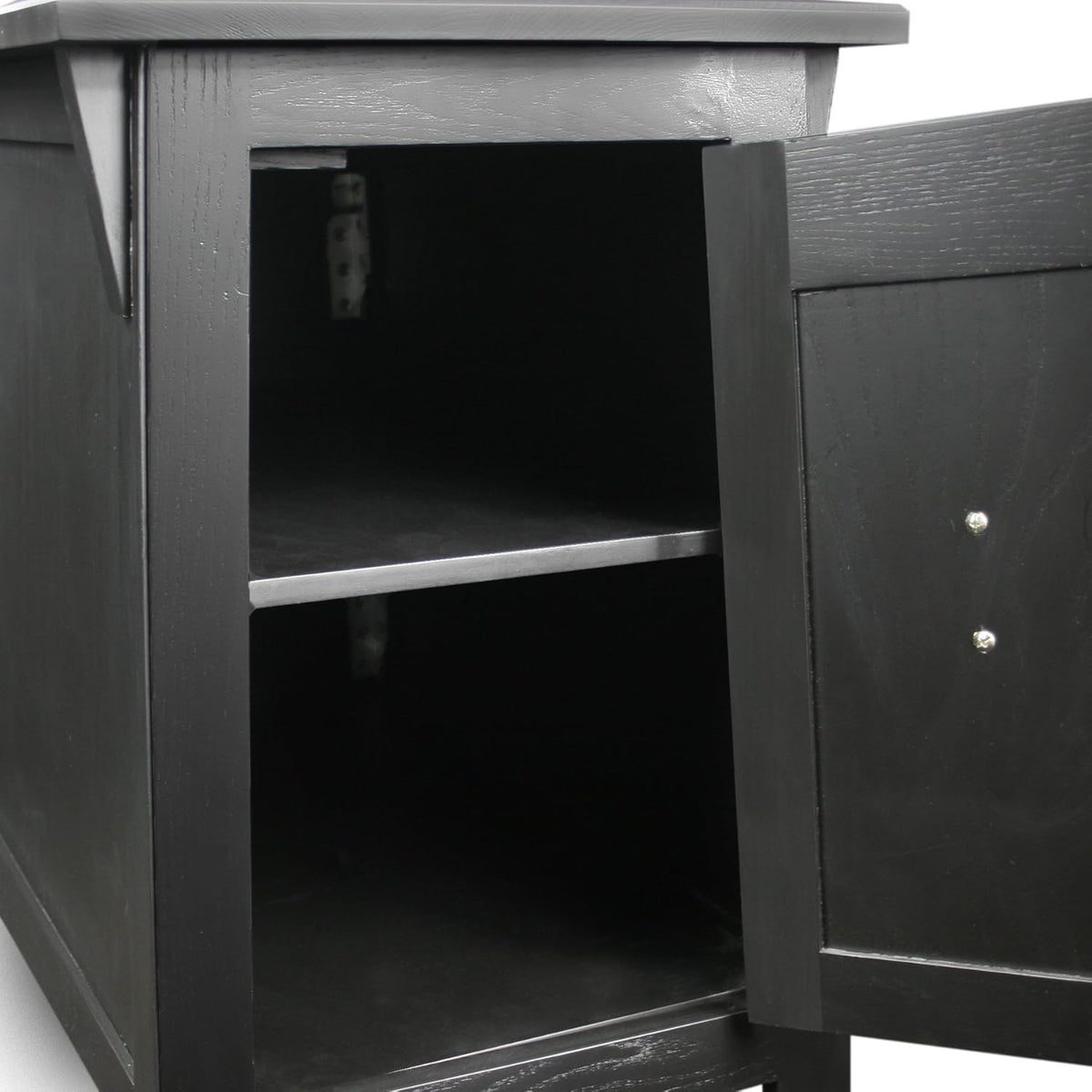 Slate Black Cabinet End Table T90294