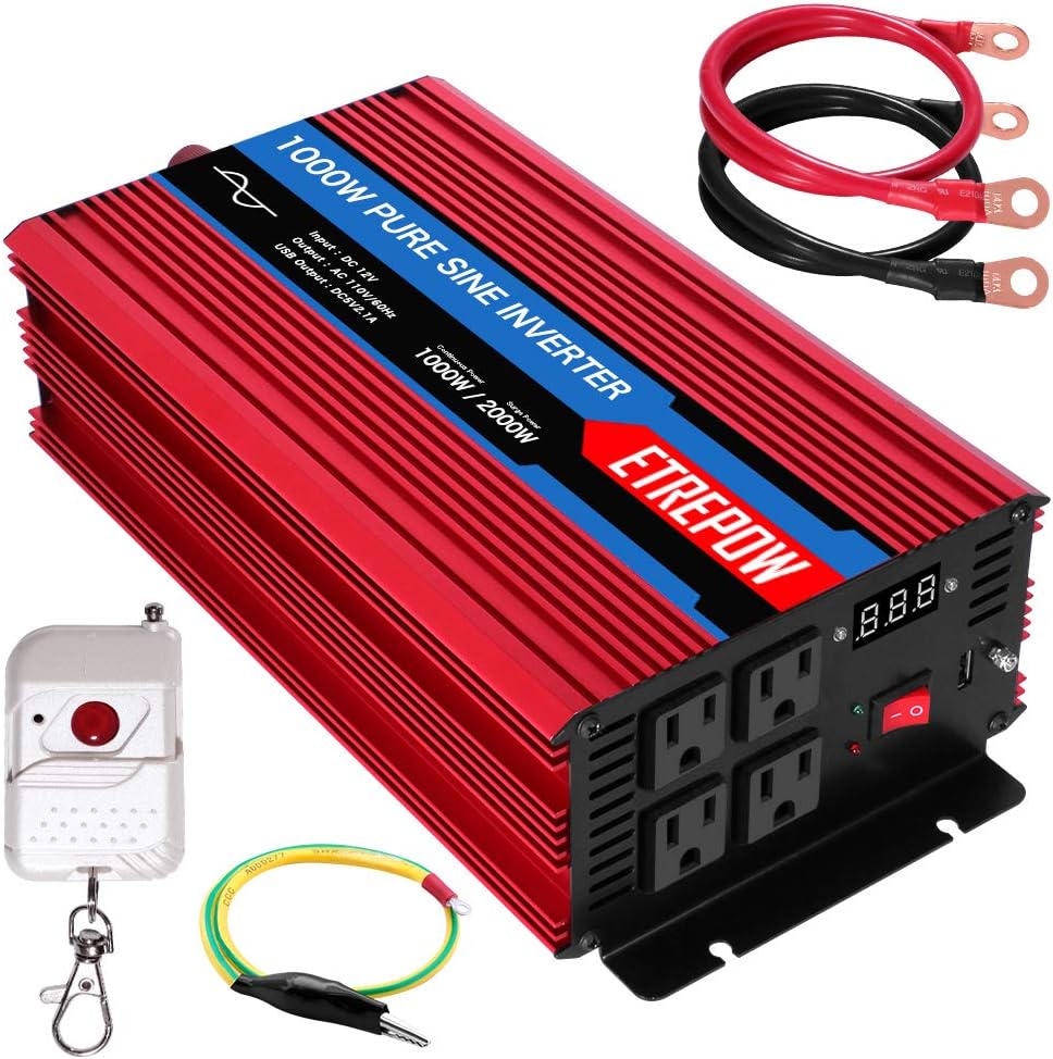 3000 Watt Pure Sine Wave Power Inverter 12V DC to 110V AC R58873