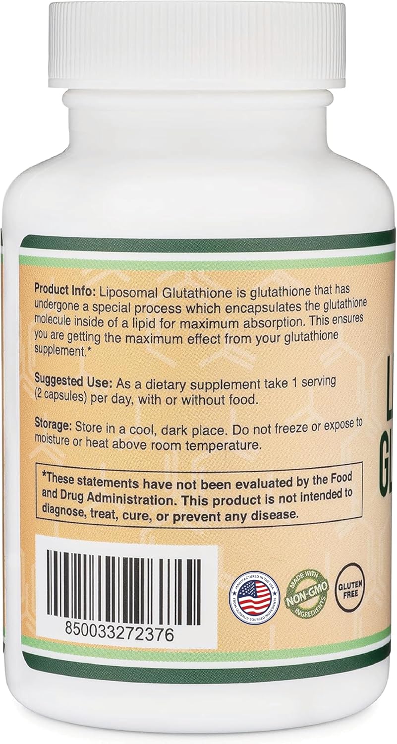 Liposomal Glutathione Supplement 500mg per Serving, 60 Capsules V85455