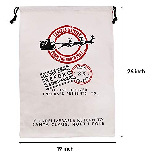 3 PCS Christmas Canvas Gift Bag E9971