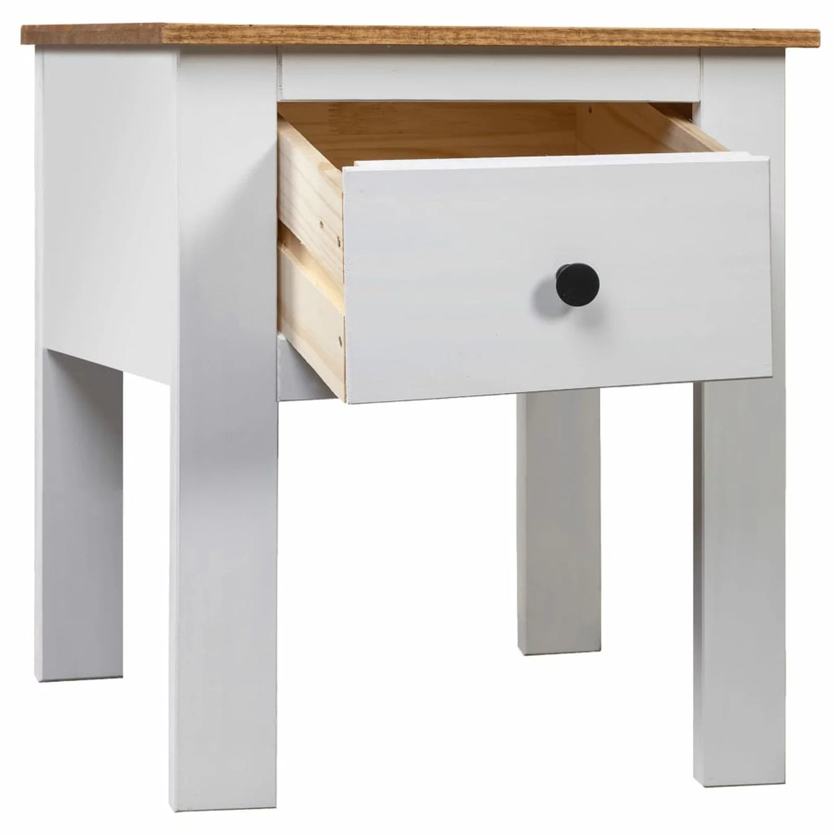 Pine Wood Bedside Cabinet with Storage Drawer A85933