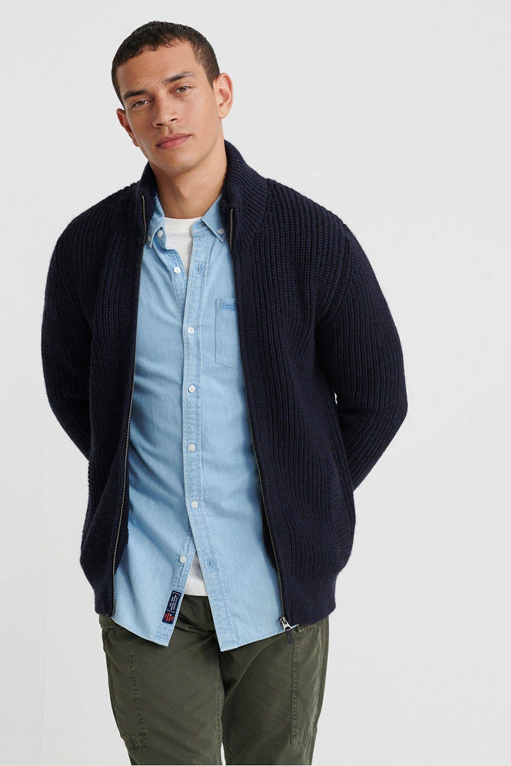 Wool-Blend Cardigan H222