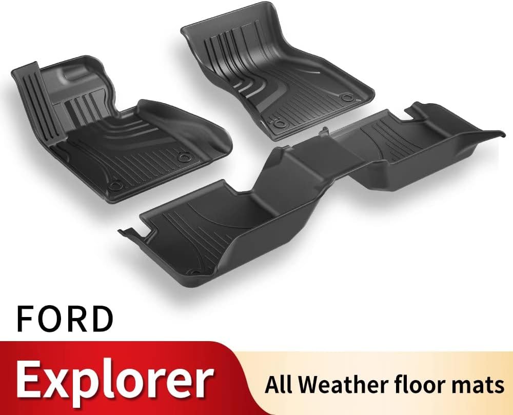 TPE All Weather Car Floor Mats Full Set 1st & 2nd Row U16105