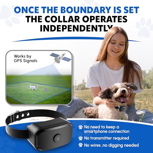 GPS Dog Fence with Remote Training Waterproof Collar System O546
