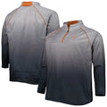Heather Gray Texas Longhorns Raglan Quarter-Zip Jacket D419227