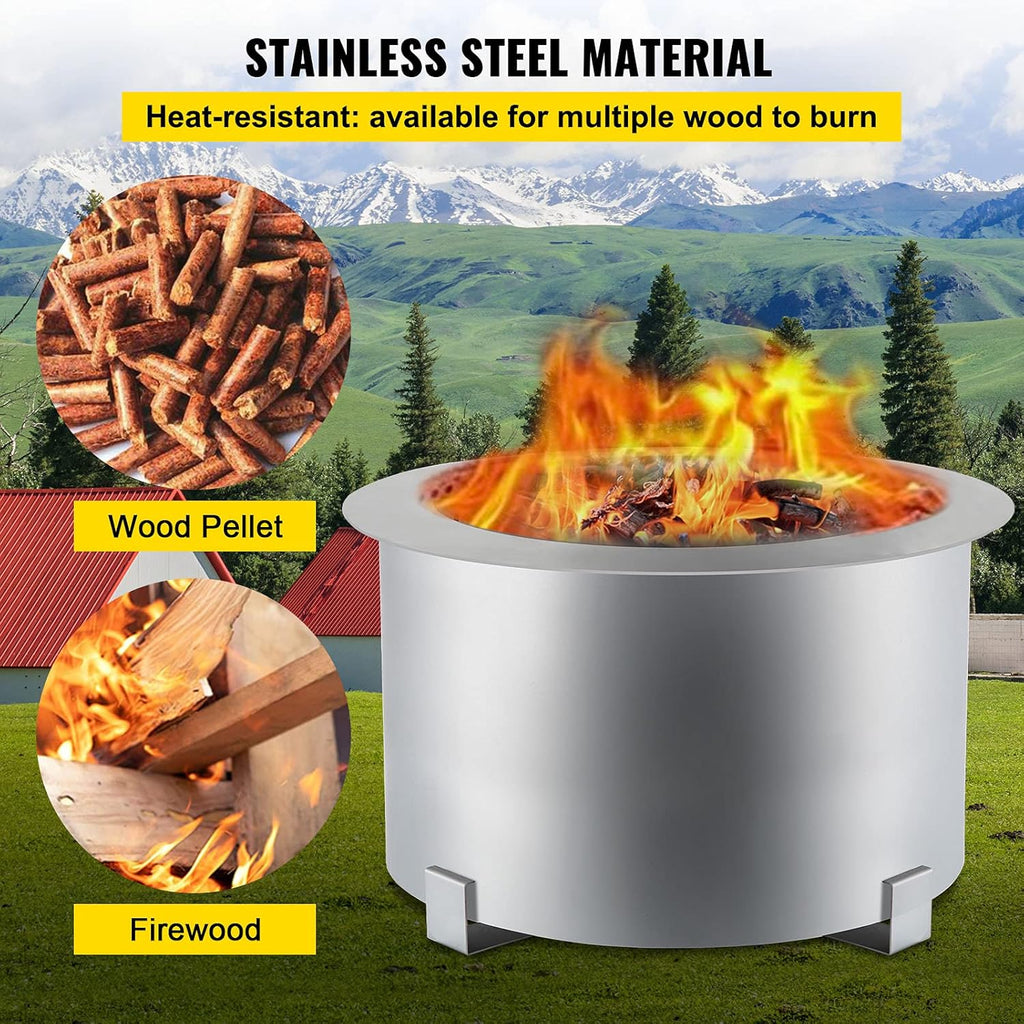 21.5 inch Stainless Steel Smokeless Fire Pit I2785