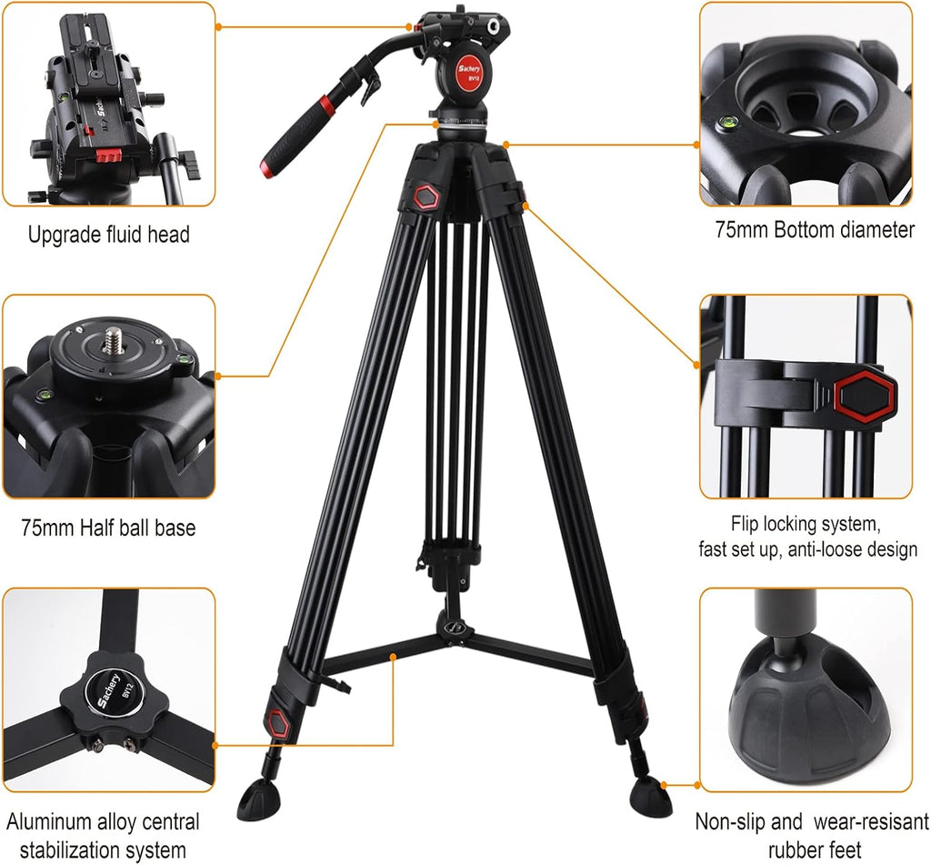 72 Inch Heavy Duty Tripod with Fluid Head R206696