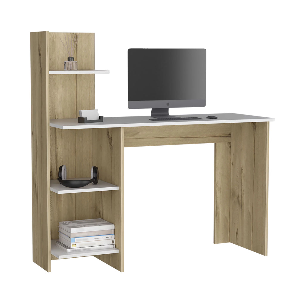 Light Oak White Four Shelves Desk C779029