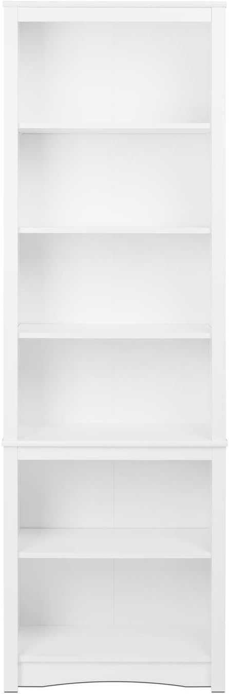 White Tall Bookcase D1315