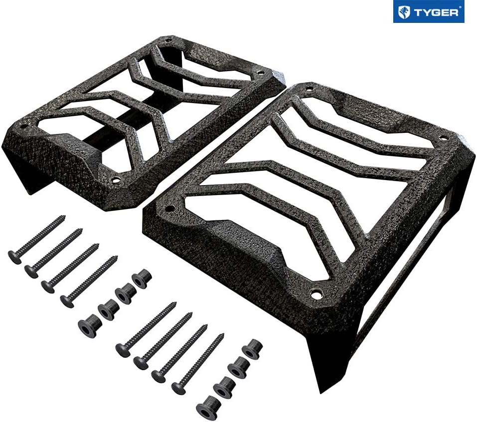 Tail Light Guards Pack of 2 Textured Black Cast Aluminum Alloy V884