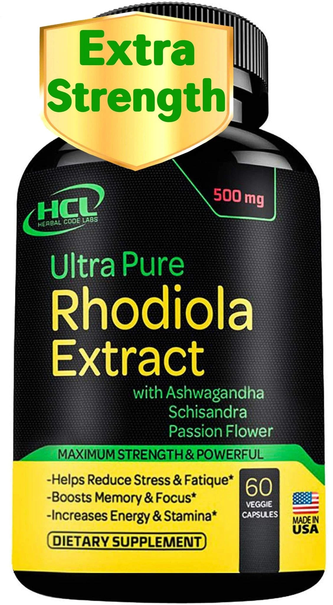 500mg Rhodiola Rosea Extract Capsules with Ashwagandha P718618