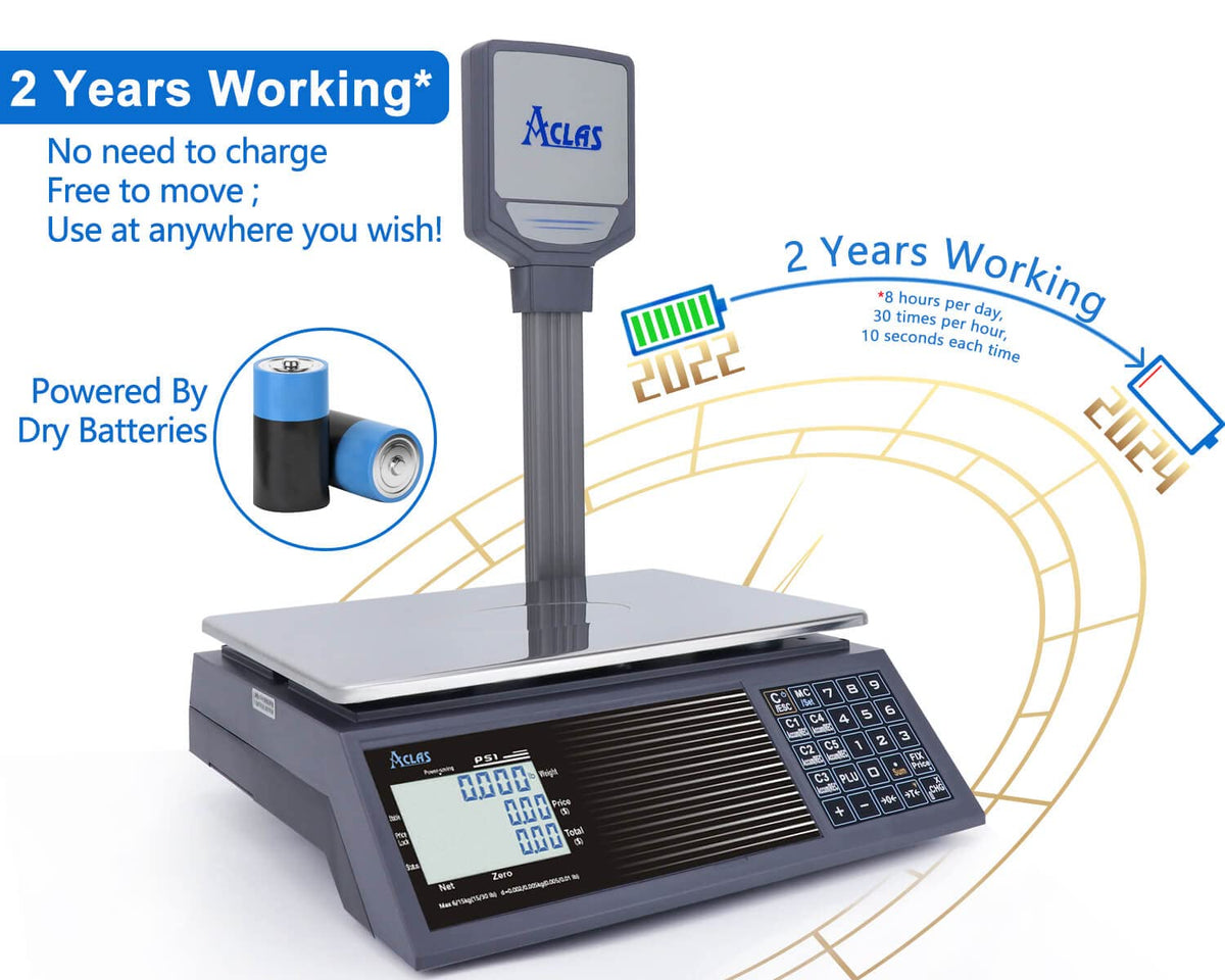 Price Computing Scale 30lb 0.01lb LCD Dual Screen Displays O6234