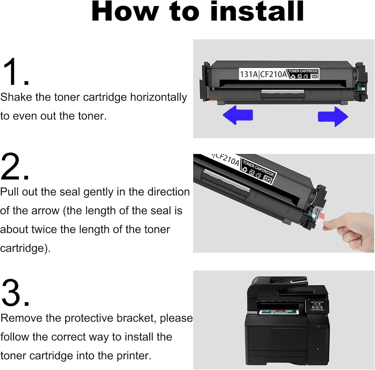 5 Pack Compatible 131A CF210A CF211A CF212A CF213A Toner Cartridge N278000