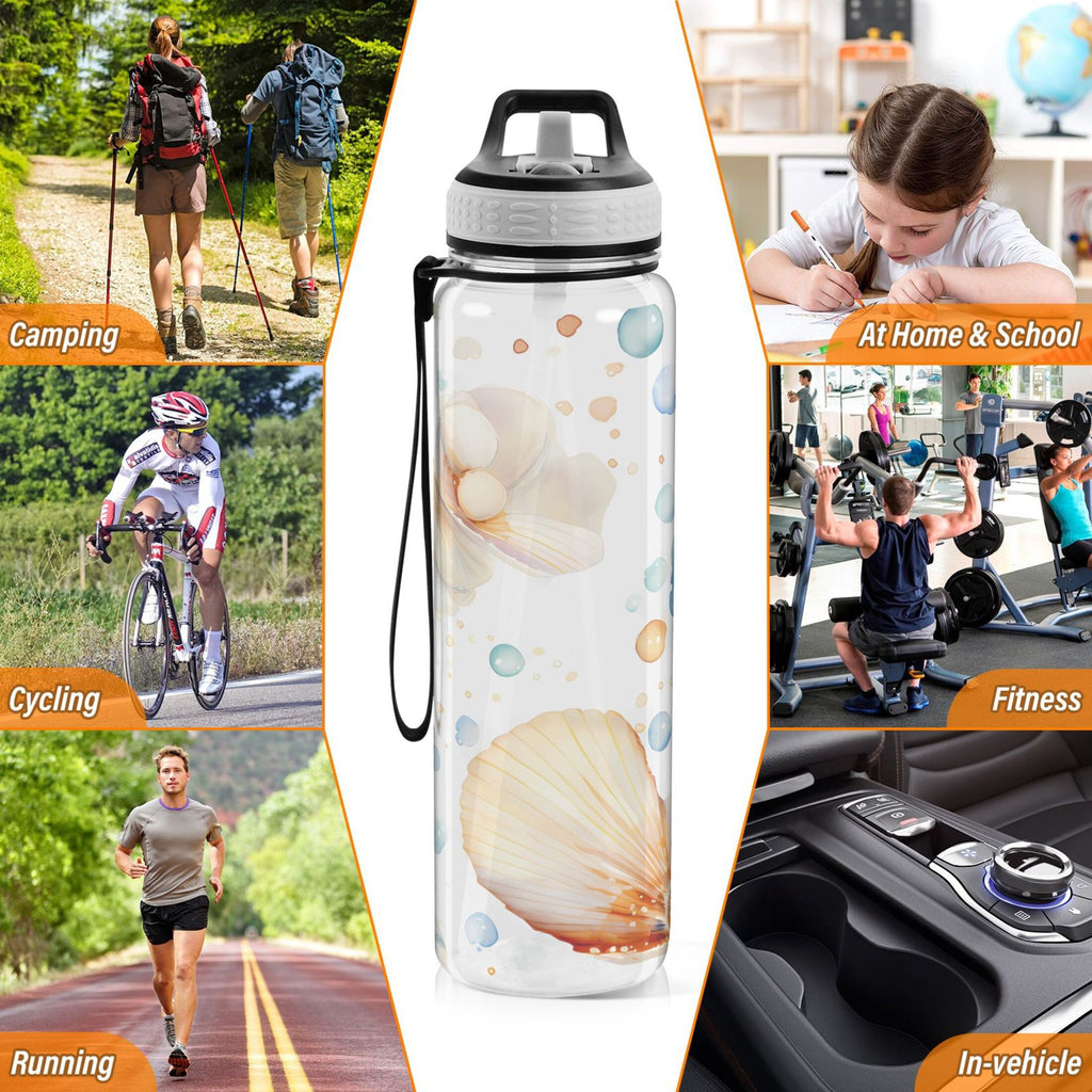 32oz Tritan Leakproof Clear Sports Water Bottle Z6722