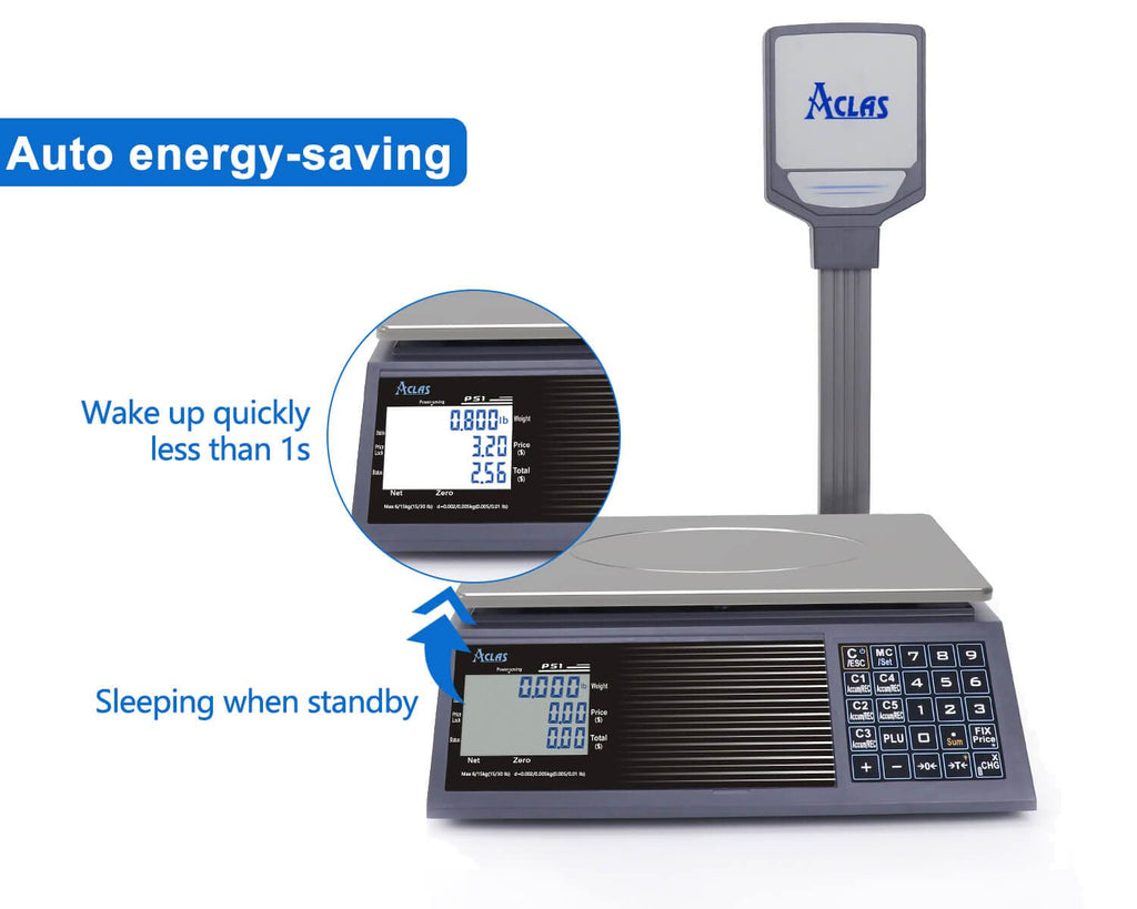 Price Computing Scale 30lb 0.01lb LCD Dual Screen Displays O6234