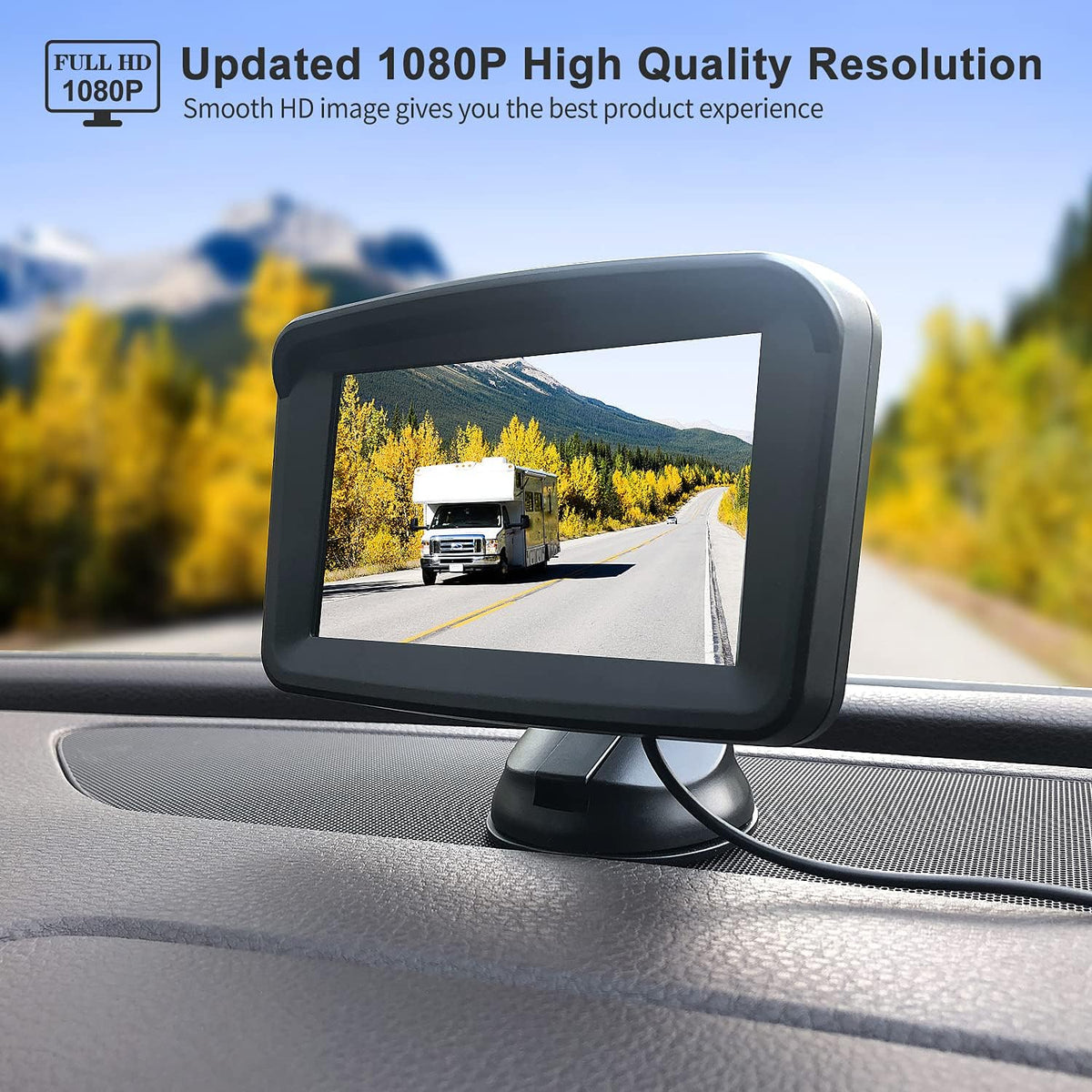 1080P Backup Camera with License Plate Rear View Kit I47045