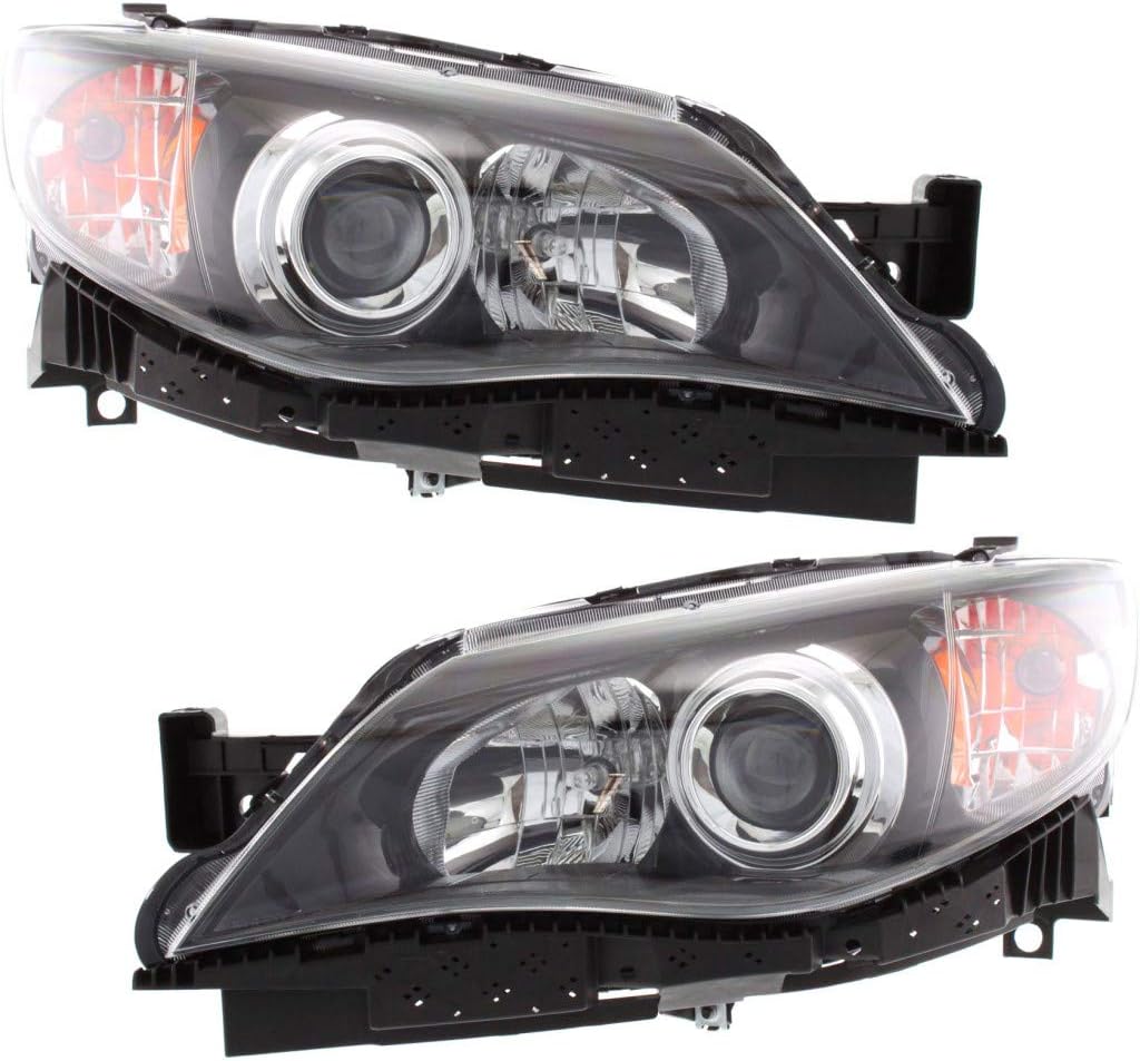 2008-2011 Subaru Impreza Headlight Assembly Passenger Side Black Housing P192