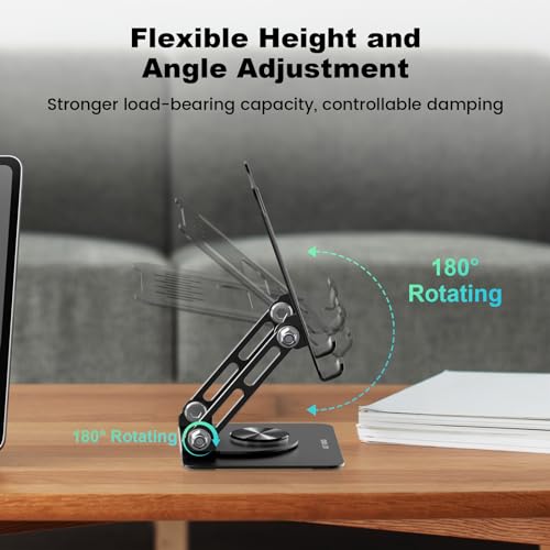 White Adjustable Aluminum Tablet Stand H2362