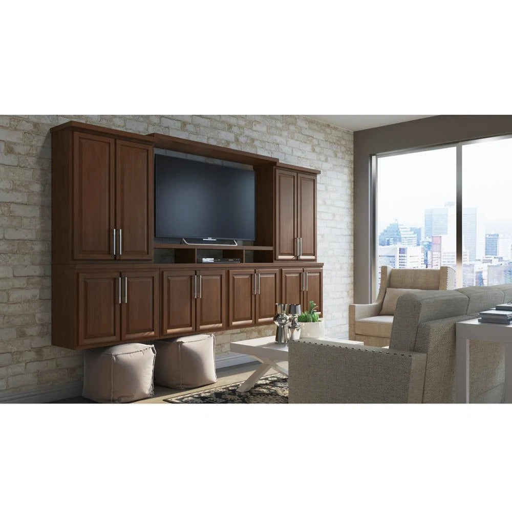 36x23.5x12 in. Cognac Medium Brown Wall Bridge Kitchen Cabinet V48955