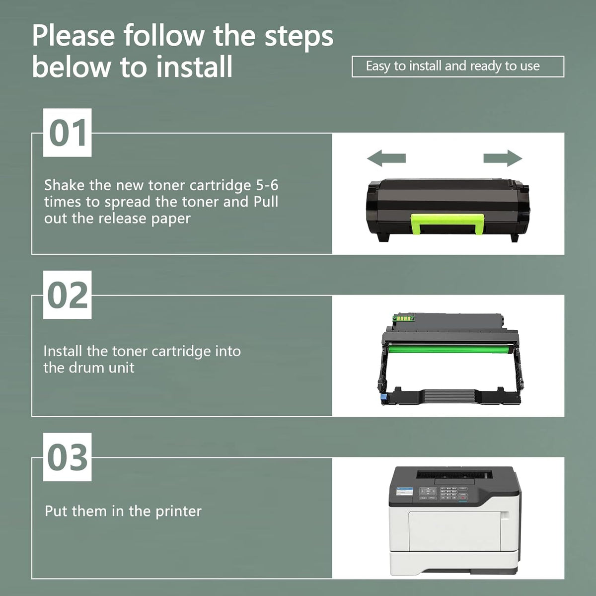 3PK Black Remanufactured Toner Cartridge U760856