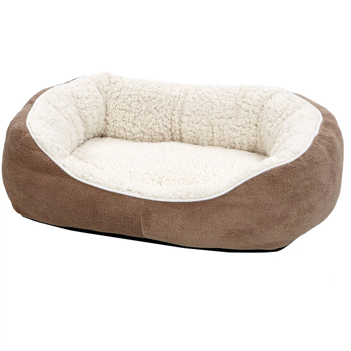 Ultra-Soft Fleece Dog & Cat Bed, Small, Brown O71593