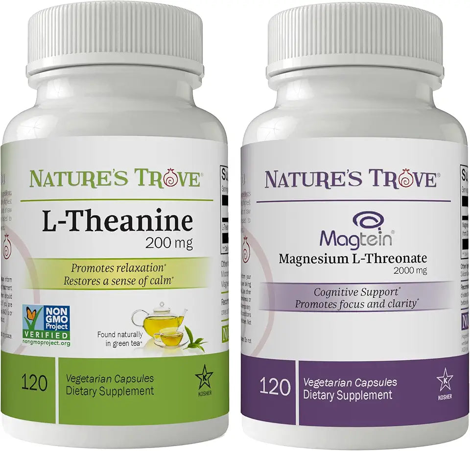 L-Theanine 200mg & Magnesium L-Threonate 2000 Mg Supplement V2488