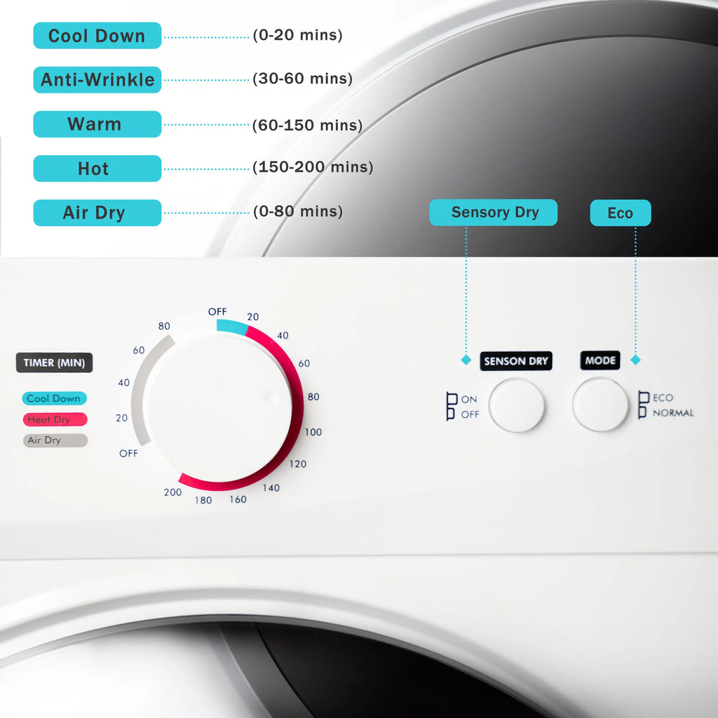 Portable Stainless Steel Laundry Dryer with 5 Modes E110
