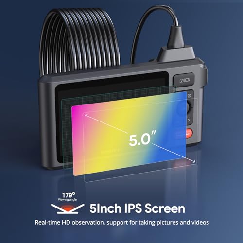 50FT 1080P Dual Lens Sewer Inspection Camera with Lights W85590