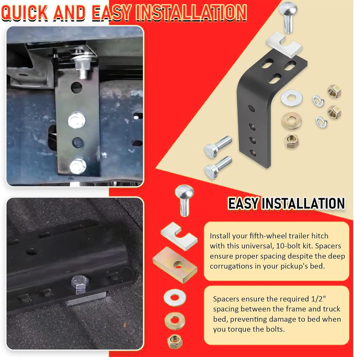 20K Steel Fifth Wheel Mounting Rail Kit M600928