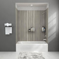 4-Piece Glue-Up Alcove Bath Wall in Gray Timber D7159