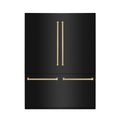 60 Built-in Refrigerator with Internal Water & Ice Dispenser in Black Stainless O594