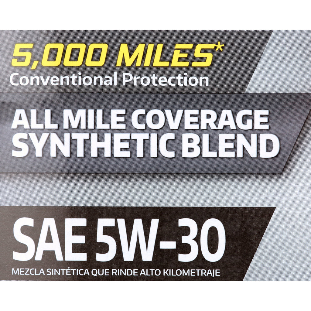 Synthetic Blend Motor Oil SAE 5W-20, 5 Quarts H3014