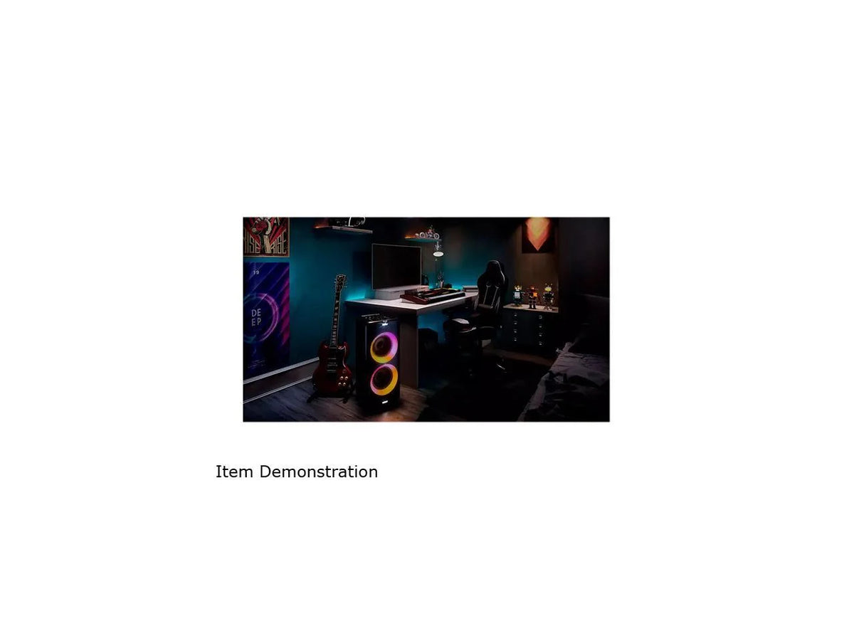Portable Bluetooth Speaker with LED Lightning, Black W309049