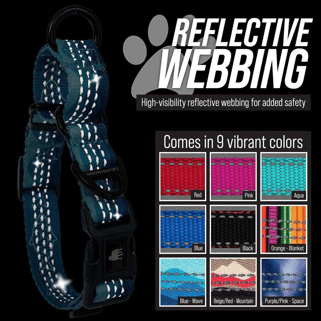 Patterned Fabric Martingale Dog Collar E27690