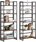 5 Tier Bookshelf Set of 2 with Metal Fram M635