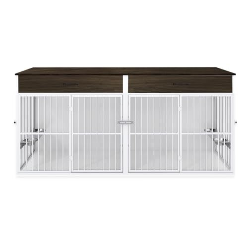 Brown Wooden Dog Crate Furniture H166
