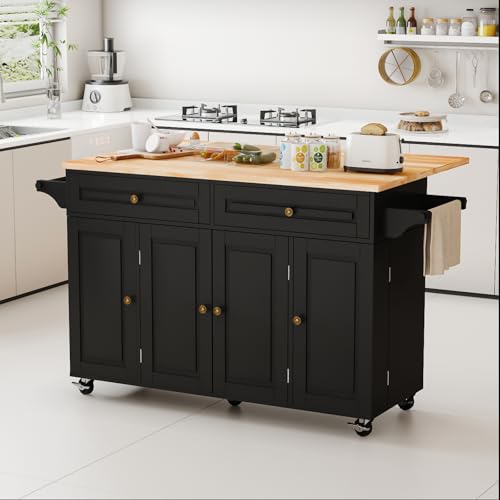 White Movable Kitchen Island with Drop Leaf and Power Outlet N347818